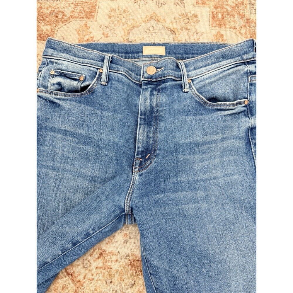 Mother The Weekender Fray A Groovy Kind of Love Wide Flare Leg Denim Jeans Sz 31 - Picture 3 of 9